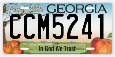 GA license plate CCM5241