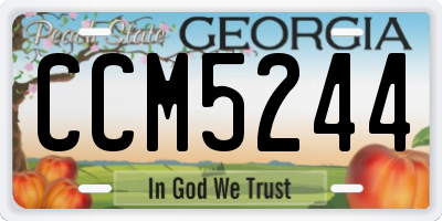 GA license plate CCM5244