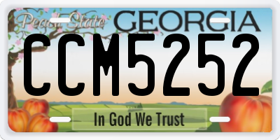 GA license plate CCM5252