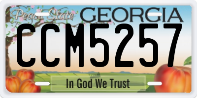 GA license plate CCM5257