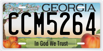 GA license plate CCM5264