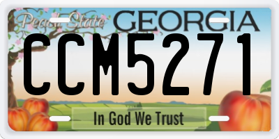 GA license plate CCM5271