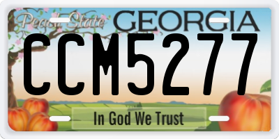 GA license plate CCM5277