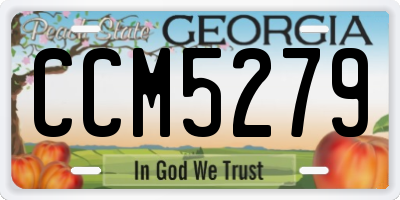 GA license plate CCM5279