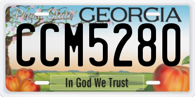 GA license plate CCM5280