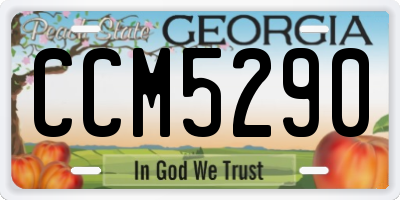GA license plate CCM5290