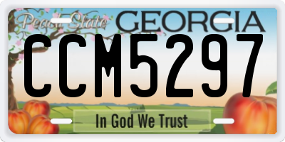 GA license plate CCM5297