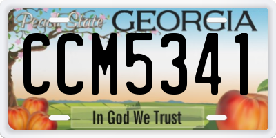 GA license plate CCM5341