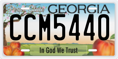GA license plate CCM5440