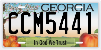 GA license plate CCM5441