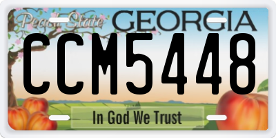 GA license plate CCM5448