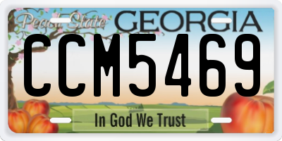 GA license plate CCM5469