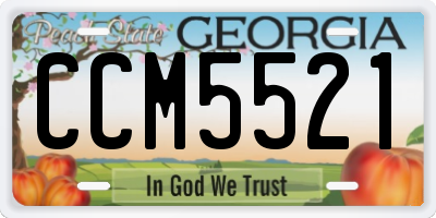 GA license plate CCM5521