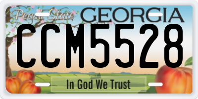 GA license plate CCM5528