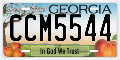 GA license plate CCM5544