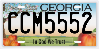 GA license plate CCM5552