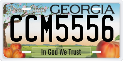 GA license plate CCM5556