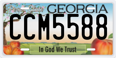 GA license plate CCM5588