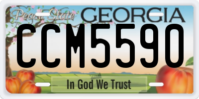 GA license plate CCM5590