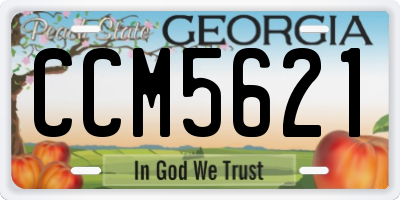 GA license plate CCM5621
