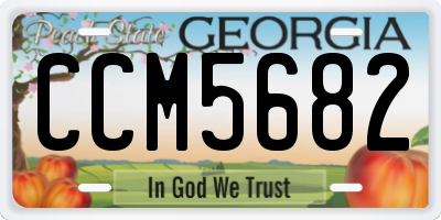 GA license plate CCM5682