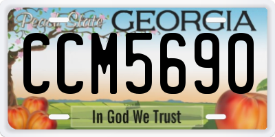 GA license plate CCM5690