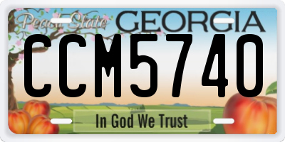 GA license plate CCM5740