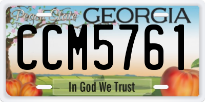 GA license plate CCM5761