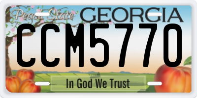 GA license plate CCM5770