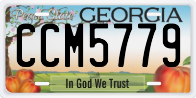 GA license plate CCM5779