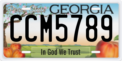 GA license plate CCM5789