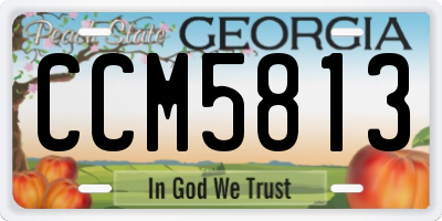 GA license plate CCM5813