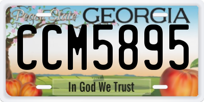 GA license plate CCM5895