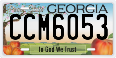 GA license plate CCM6053