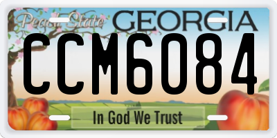 GA license plate CCM6084
