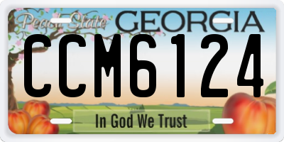 GA license plate CCM6124