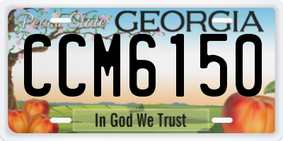 GA license plate CCM6150