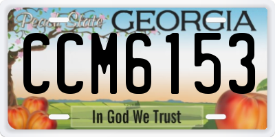 GA license plate CCM6153