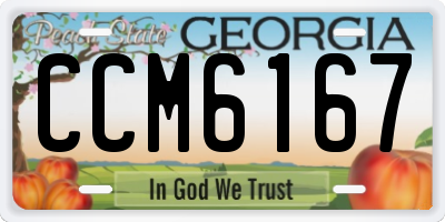 GA license plate CCM6167