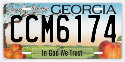 GA license plate CCM6174