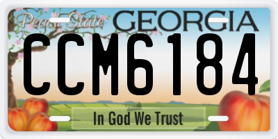 GA license plate CCM6184
