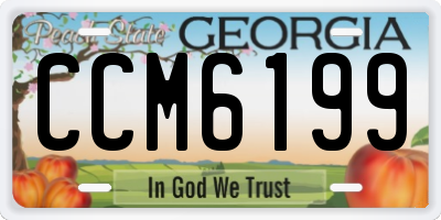 GA license plate CCM6199