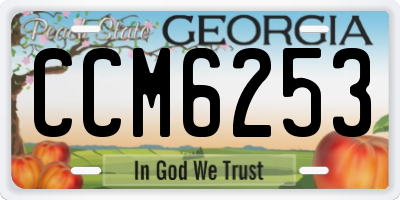 GA license plate CCM6253
