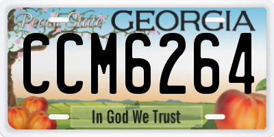 GA license plate CCM6264