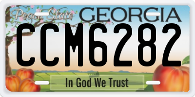 GA license plate CCM6282