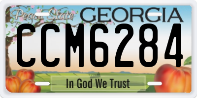GA license plate CCM6284