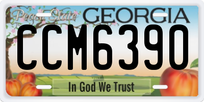 GA license plate CCM6390