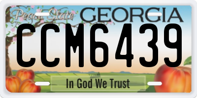 GA license plate CCM6439