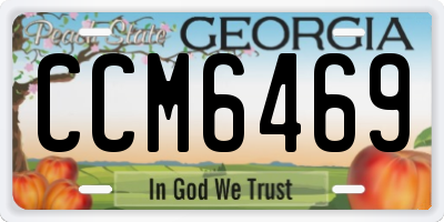 GA license plate CCM6469