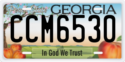 GA license plate CCM6530
